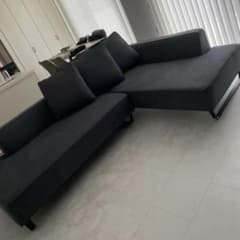 岡山引取り限定】カウチソファ セット panamera パナメーラ 灰色