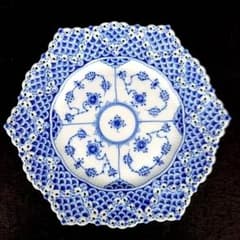 △美品△ロイヤルコペンハーゲン ブルーフルーテッド ダブルレース