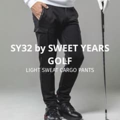 SY32 ゴルフ カーゴパンツ ［ドライメッシュスエット素材］ ブラックL