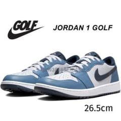 ナイキ ゴルフ ジョーダン 26.5 スニーカー シューズ 靴 青 天然皮革