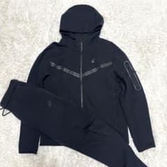 Nike ナイキ テックフリース セットアップ ブラック 上L下S 廃盤 黒