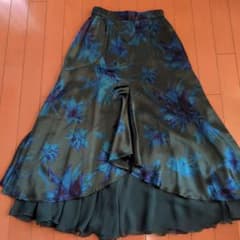 チャコット ロングフレアスカート 社交ダンス アシンメトリー