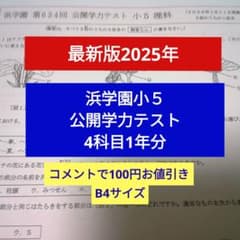最新版2025年】浜学園小5 公開学力テスト 4科目1年分 - メルカリ