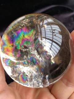 天然石 虹あり スモーキークォーツのスフィア 丸玉 YH993G.295 - メルカリ