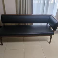 直接引取限定】ニトリ カウチソファ（アストル MBR2）黒 合成皮革