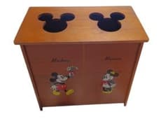 昭和レトロ ディズニー ミッキーマウス ゴミ箱 木製 - メルカリ