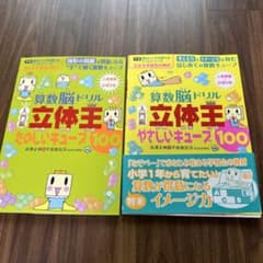 算数脳ドリル立体王 やさしいキューブ100 、たのしいキューブ100 2冊