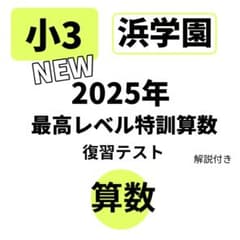 浜学園 小3 最高レベル特訓算数 復習テスト 2025年 最新 即発送 計算