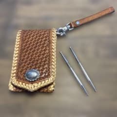 純銀製 さざなみ鍉鍼（てい鍼）船水隆広先生ご考案 手作り革製 鍉鍼