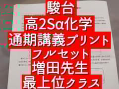 駿台 高2Sα化学 講義プリント 増田先生 河合塾 鉄緑会 Z会 東進 SEG
