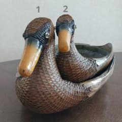 鳥型バスケット 小物入れ 2個 竹細工 - メルカリ