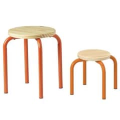 IKEA イケア ドムステン グレイシモイス スツール オレンジ 大小2脚