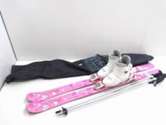 女の子 ジュニアスキー5点セット ピュアコンシャス140cm ブーツ24cm