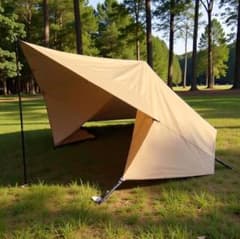 ゴッドタープ 4×4m 黄 TC210g厚手 焚き火OK 遮光性 防水500mm - メルカリ