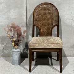 Karimoku／オールドカリモク ラタン×木製ダイニングチェア 70s〜80s