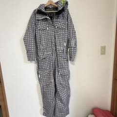 レア】千鳥柄 スノボ つなぎ レディースS m オールインワン 防寒 雪山