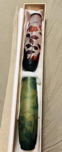 年代物⭐︎30cm！！エミールガレガラス花瓶 2個セット - メルカリ