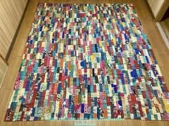 インド ダブルサイズ パッチワーク ストーンウォッシュ×プリント花柄