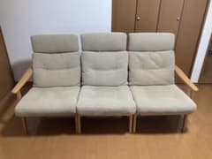 sum様専用 マルニ60 オークフレームチェア3人掛けヘッドレスト付き