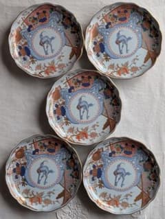 有田焼 中皿 5枚セット 色絵 金襴手 花鳥図 - メルカリ