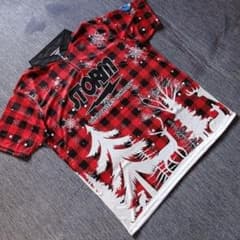 新品✨STORM【日本サイズXL】レッド トナカイ 雪 チェック ボウリング