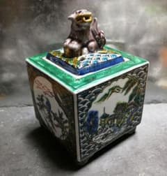 香炉 九谷焼 角福 陶器 骨董 美術品 - メルカリ