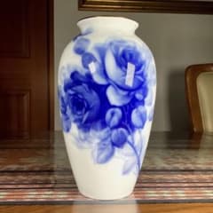 フォロうー特価』 大倉陶苑 ブルーローズ 花瓶 23cm - メルカリ