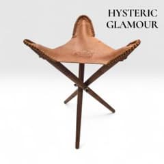 ヒステリックグラマー ハンティングチェア 本革 木製 折りたたみ