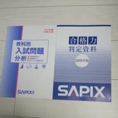SAPIXサピックス2019年度中学入試教科別入試問題分析/合格力判定資料