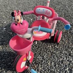 ミニーマウス 三輪車 ピンク - メルカリ