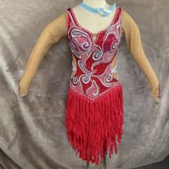 社交ダンス ラテンダンス ドレス衣装 赤 S1118 - メルカリ