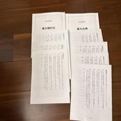 東大現代文・古典 講座資料鉄緑会高三直前講習現代文テキストプリント