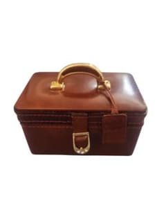 Maleci イタリア製 レザー ジュエリーボックス ミラー付き - メルカリ