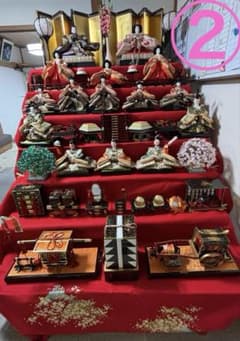 ②伝統的な雛人形 7段飾り 秀月❣️説明をお読みください❣️ - メルカリ