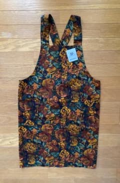 昭和レトロ ヴィンテージエプロン 花柄 丈約78 cm タグ付き - メルカリ