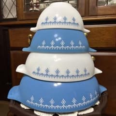 オールドパイレックス スノーフレークシンデレラボール4セット - メルカリ