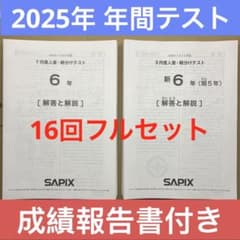 サピックス 6年 3月 入室組分け テスト 年間テスト 2025フルセット①