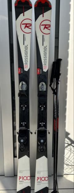 ロシニョール パシュート100 149cm スキー板 ビンディング ストック付