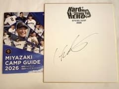 巨人 ジャイアンツ 松井秀喜 直筆サイン色紙 2026宮崎キャンプ限定