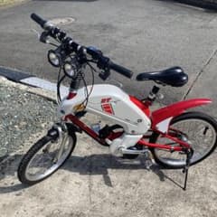 TAKARA YAMAHA DT 電動アシスト自転車 ホワイト/レッド充電不可 - メルカリ