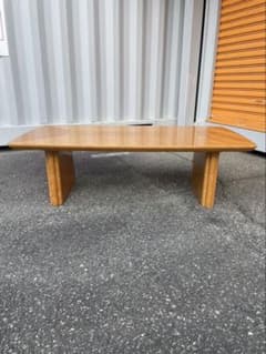 府中家具 メープル バーズアイ 光沢のあるライトウッドテーブル