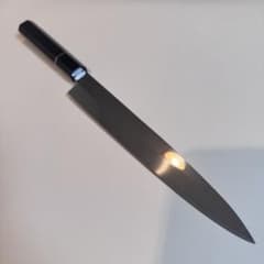 柳刃包丁 240mm 全鋼 鏡面 黒檀・天然牛角八角柄 極美品 和包丁 - メルカリ