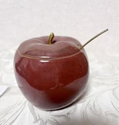 CHIN JUKAN POTTERY（沈壽官窯） リンゴ型シュガーポット 薩摩焼