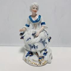 磁器製 フィギュリン ロココ貴婦人 陶器人形 ポーセリン人形 陶器置物