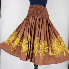 フラダンス用衣装 美品】TAHITI IMPORTS ブラウン パウスカート - メルカリ