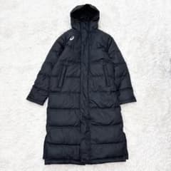 美品】ASICS ダウン ベンチコート ロング Mサイズ フェザー30% - メルカリ