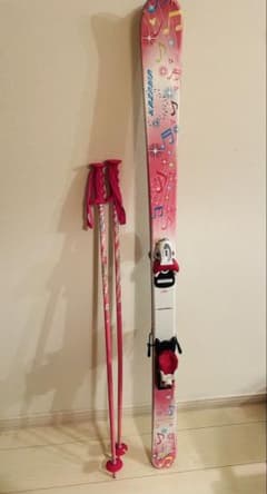 ジュニアスキーセット ピンク 136cm バインディング付き - メルカリ