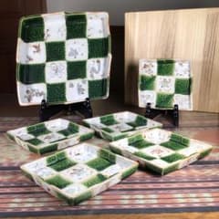 芸術うー特価』 たち吉 織部焼 角皿 (菱形) 取皿 5枚 大皿 - メルカリ