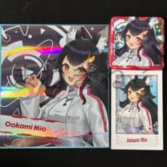 ホロライブ EXPO 色紙 チェキ ホログラム缶バッジ 大神ミオ - メルカリ