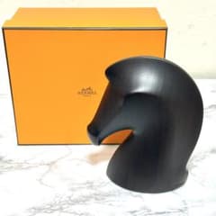 極美品】 エルメス サマルカンド ペーパーウェイト ウッド ブラウン 馬